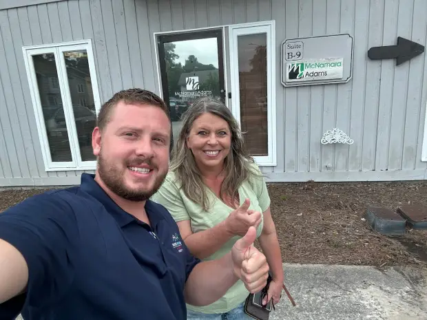 Seller who sold their property to Trusted Home Buyers, pictured at closing