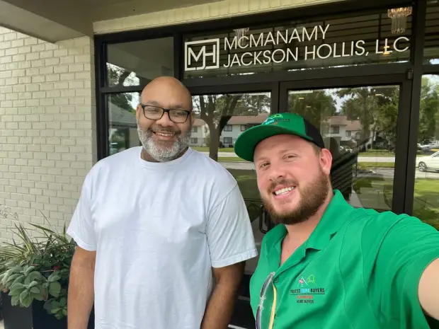 Seller who sold their property to Trusted Home Buyers, pictured at closing