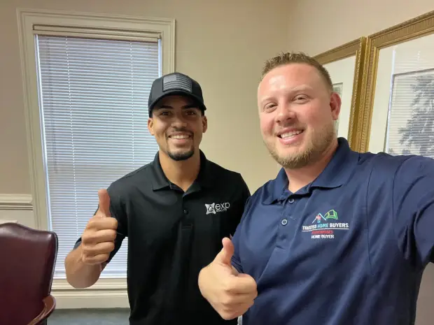 Seller who sold their property to Trusted Home Buyers, pictured at closing
