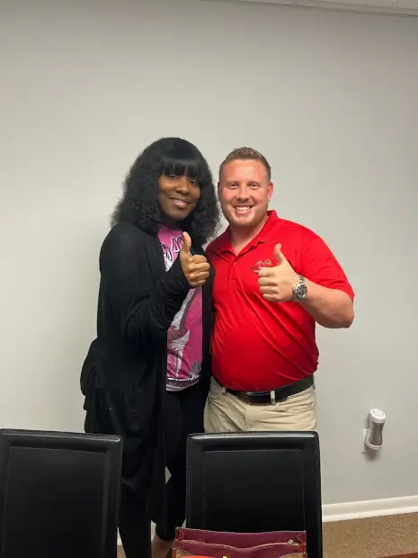 Seller who sold their property to Trusted Home Buyers, pictured at closing