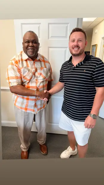 Seller who sold their property to Trusted Home Buyers, pictured at closing