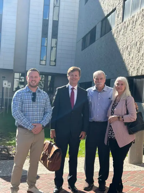 Seller who sold their property to Trusted Home Buyers, pictured at closing